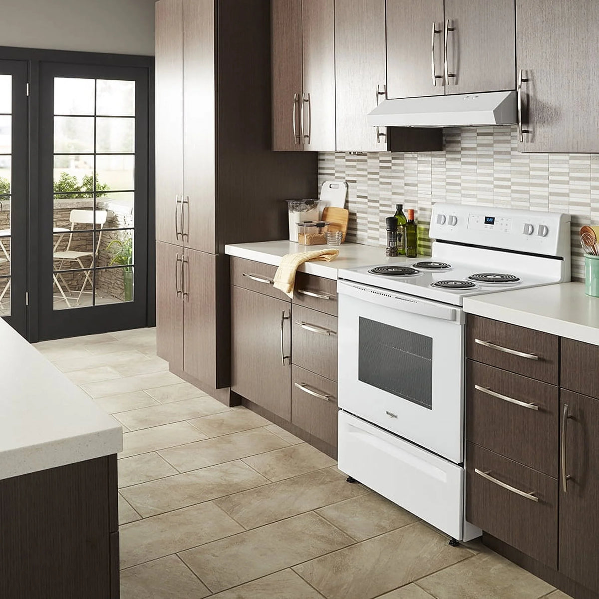 WHIRLPOOL WFC150M0JW 30" freestanding coil electric range