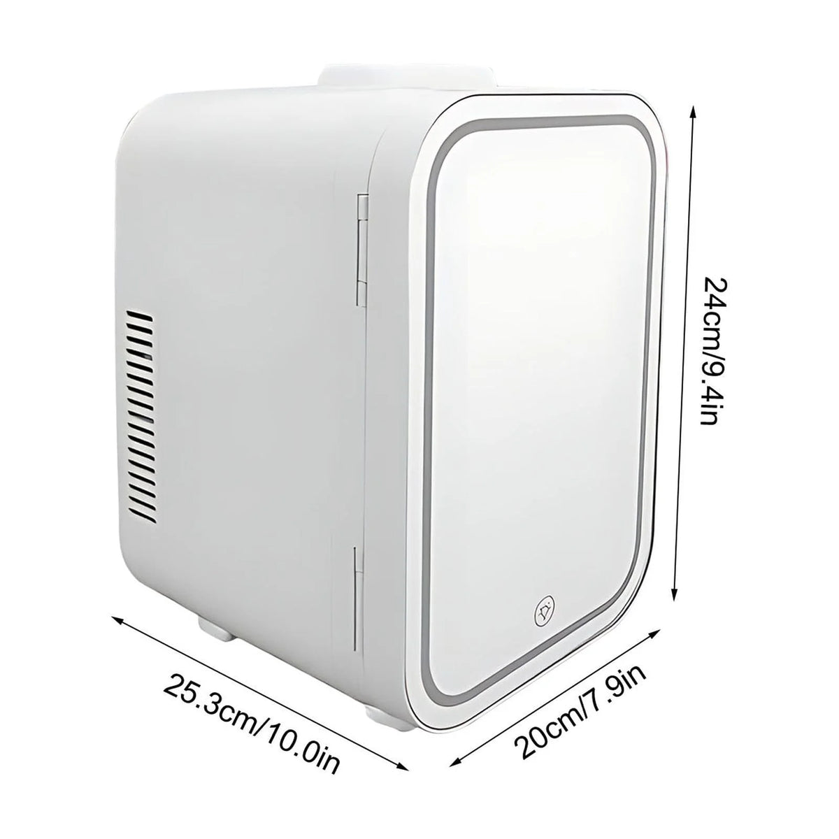 tzyudk White Mini Refrigerator 4L Quiet Heating Freezing Portable Compact Fridge For Home Car Student Dormitory Us Plug 110V Affordable Useful Plastic