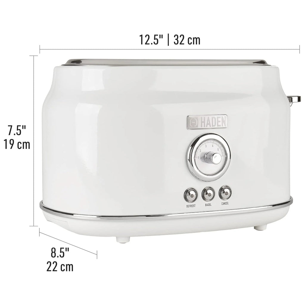 Haden Dorset 2 Slice Wide Slot Stainless Steel Toaster, Cedar Green/Chrome