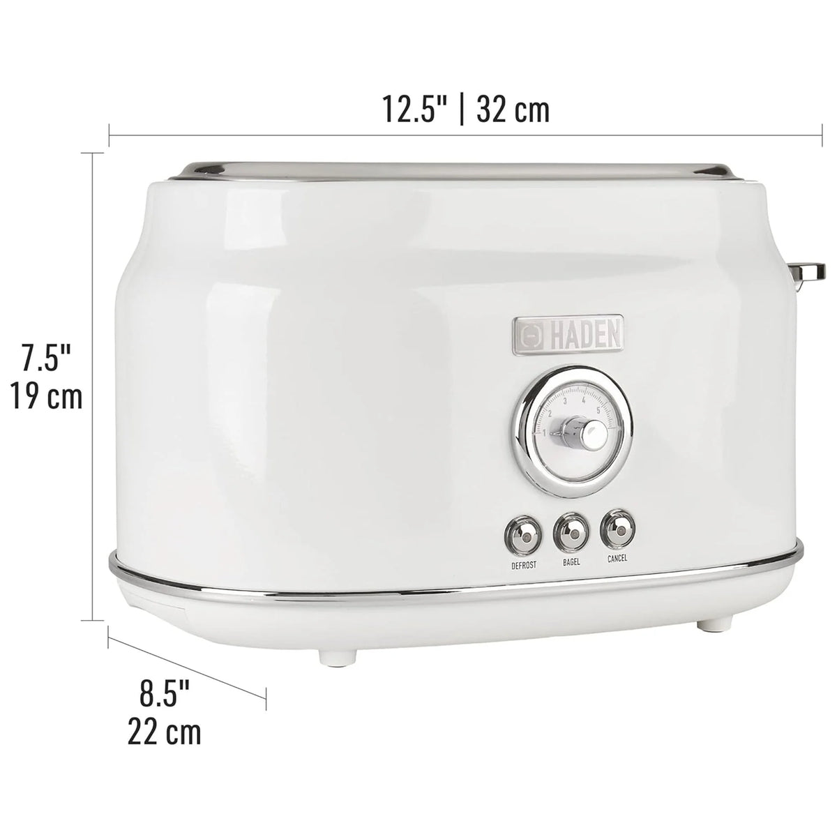 Haden Dorset 2 Slice Wide Slot Stainless Steel Toaster, Cedar Green/Chrome