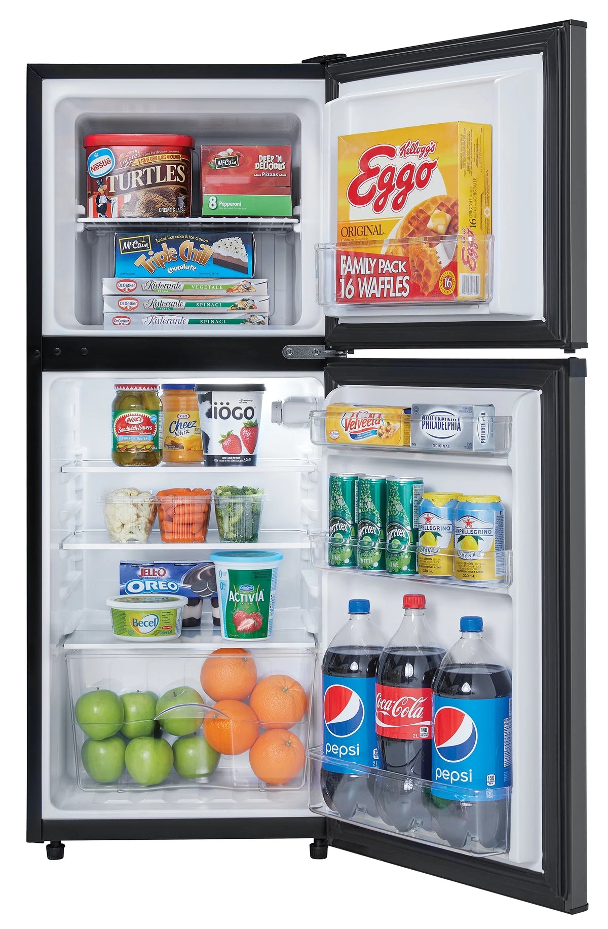 Danby 4.7 cu. ft. 2-door Compact Fridge in Black Stainless Steel Look DCR047A1BBSL