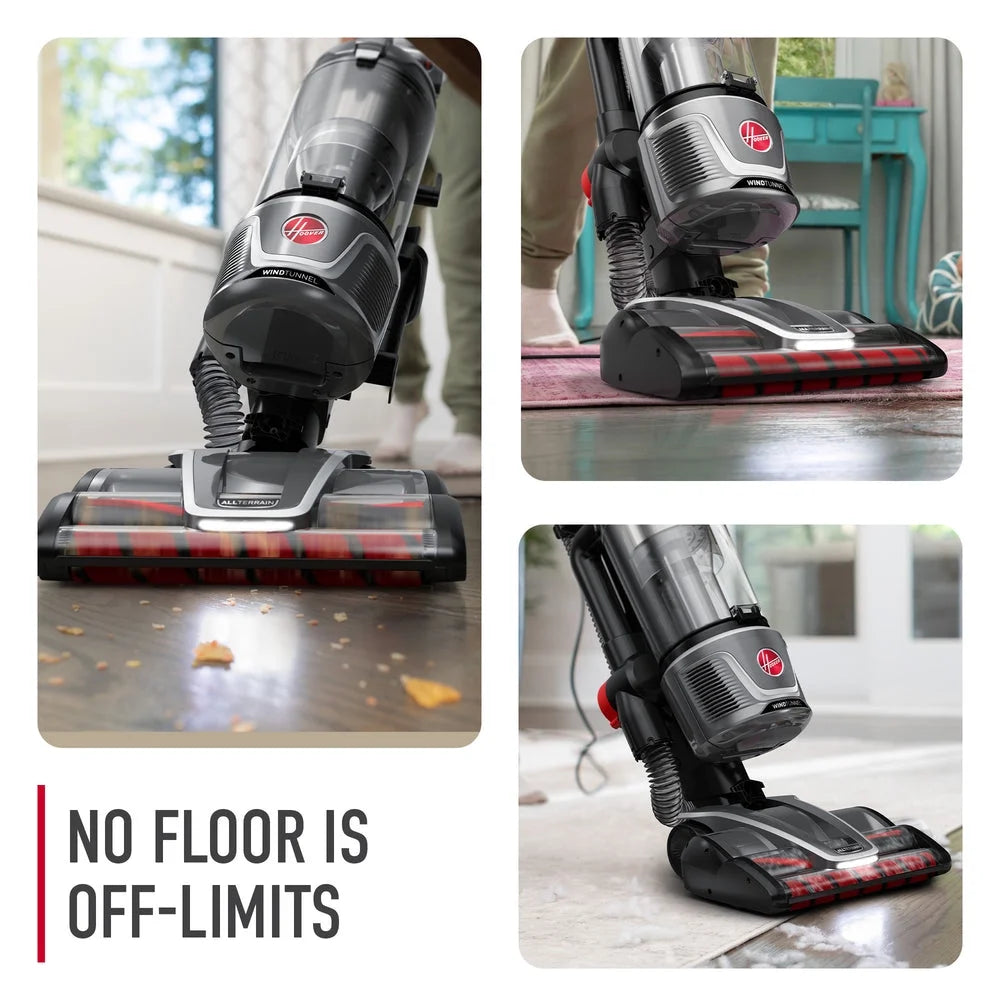 Hoover Upright Vacuum Cleaner - HEPA Media Filter Swivel Steering