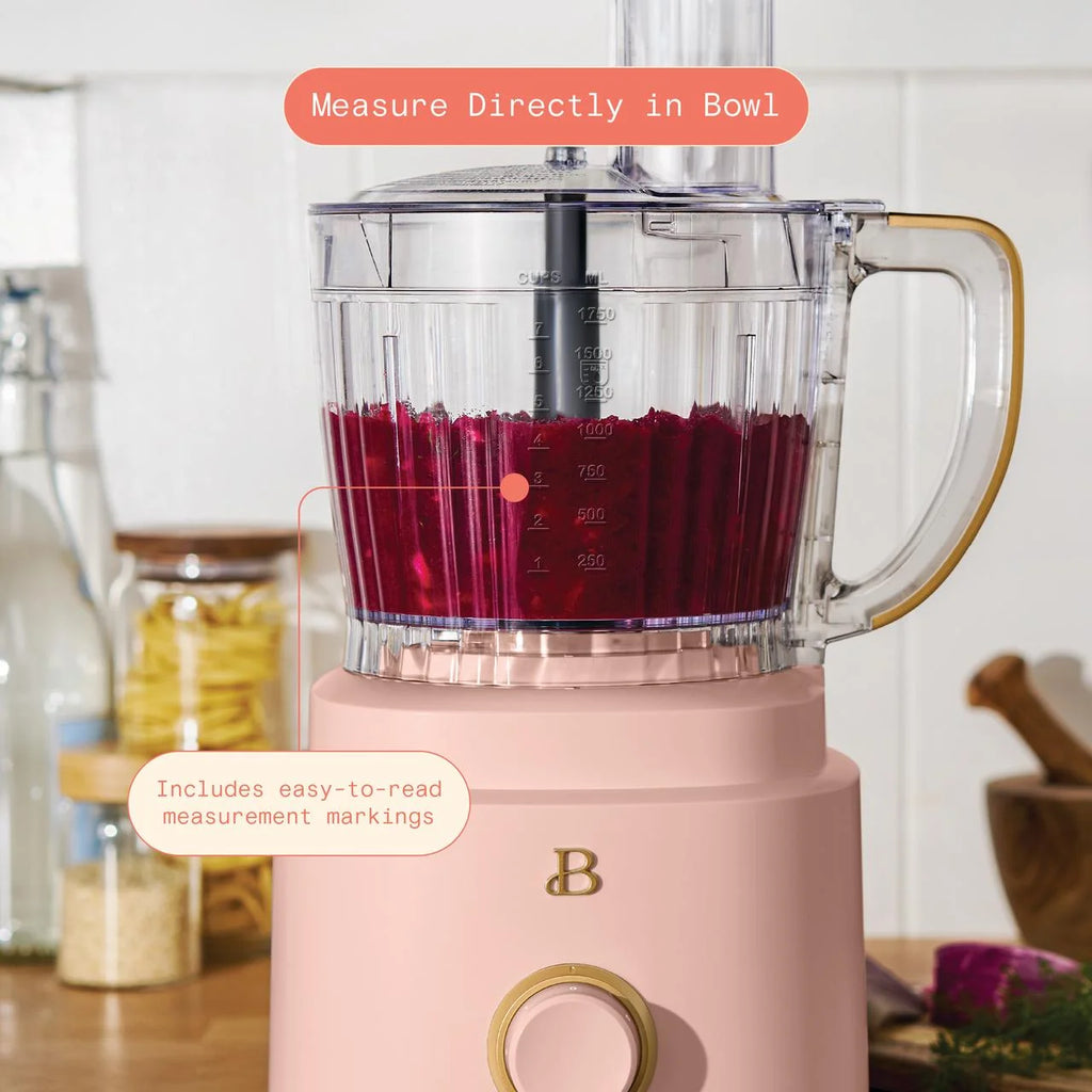 Beautiful 10-Cup Food Processor with Accessories, White Icing by Drew Barrymore