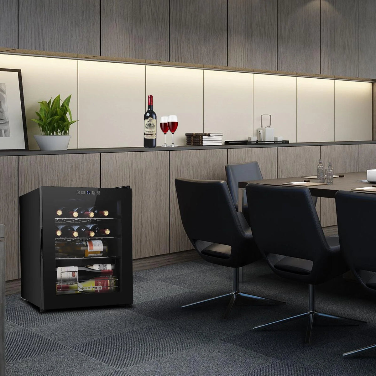 Ktaxon 18 Bottle Compressor Wine Cooler Freestanding Wine Fridge, Fast Cooling, Low Noise