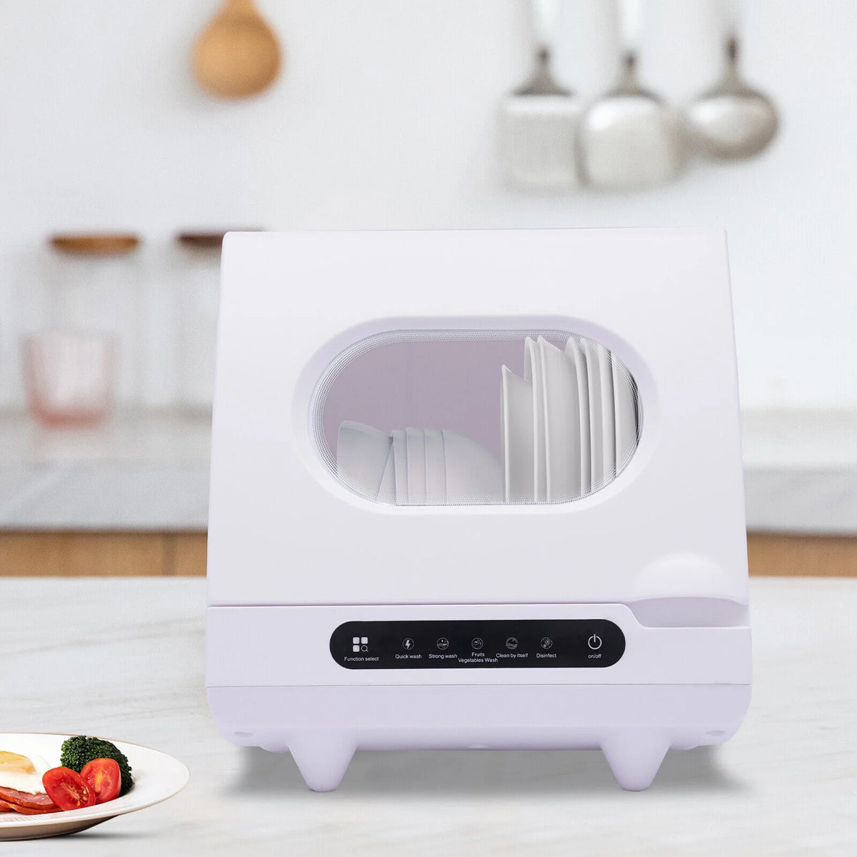1200W Portable Countertop Dishwasher Dish Washing Machine Dishwasher 360�� Spray