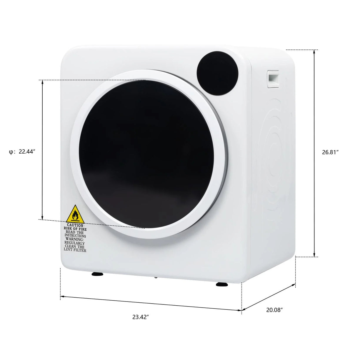 Zimtown 13.2lb Portable Compact High Efficiency Electric Dryer with Smart Controls