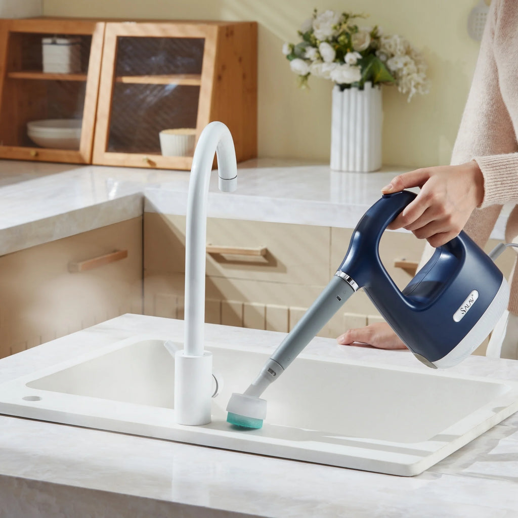 SALAV? CS-100 CleanSteam Compact Steam Cleaner, Navy