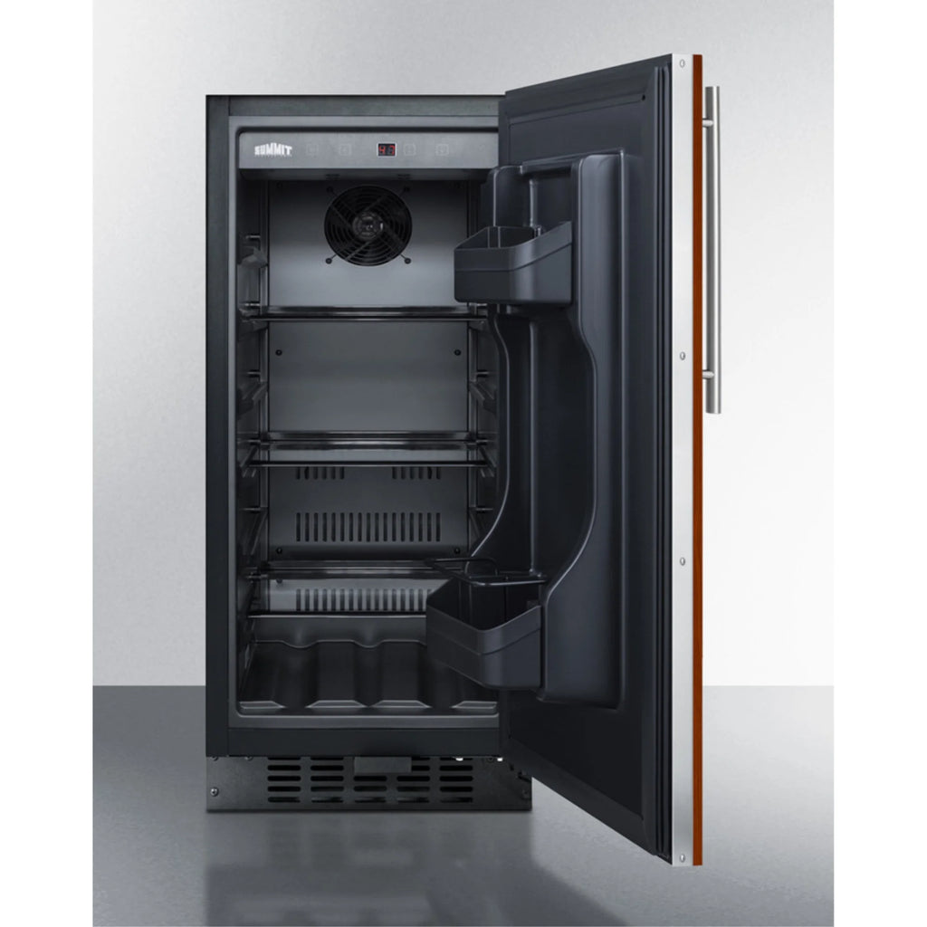 15" wide ADA compliant all-refrigerator for built-in or freestanding use with panel-ready door