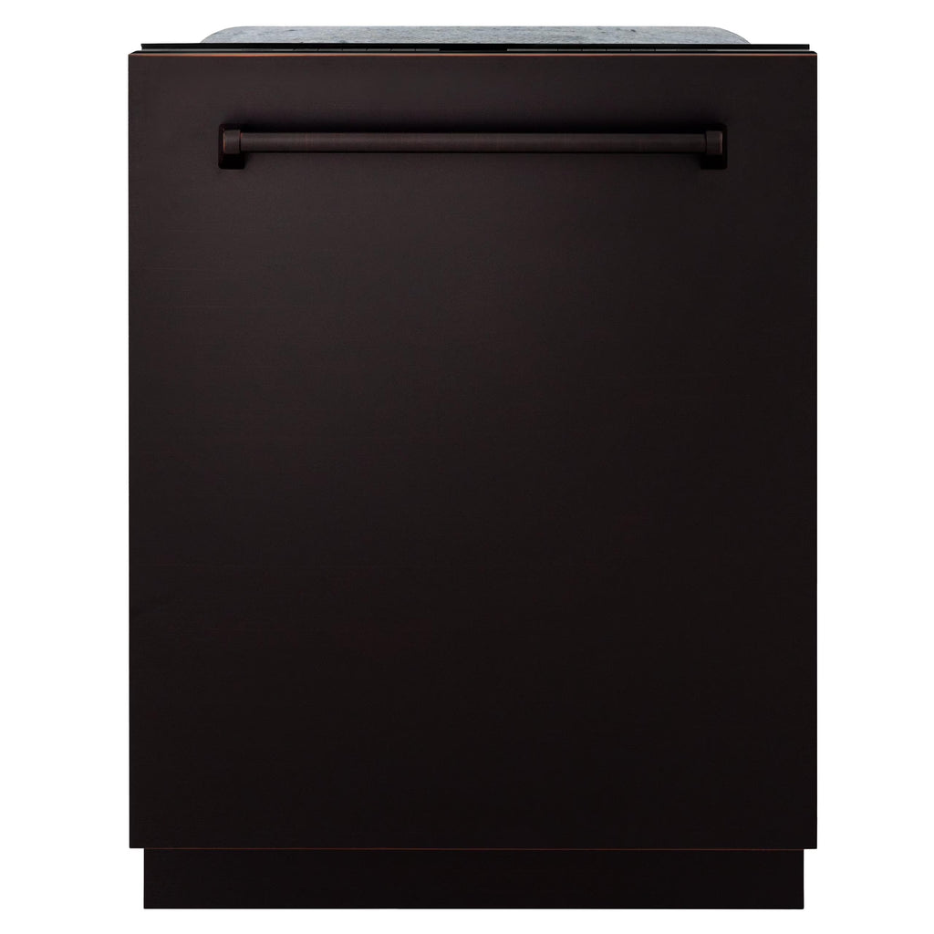 ZLINE 24 In. Monument Series 3rd Rack Top Touch Control Dishwasher in Black Matte, 45dBa, DWMT-BLM-24