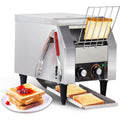 Ktaxon Commercial Conveyor Toaster, 150 Slices/Hour, 1300W, Front/Rear Outlet, Silver