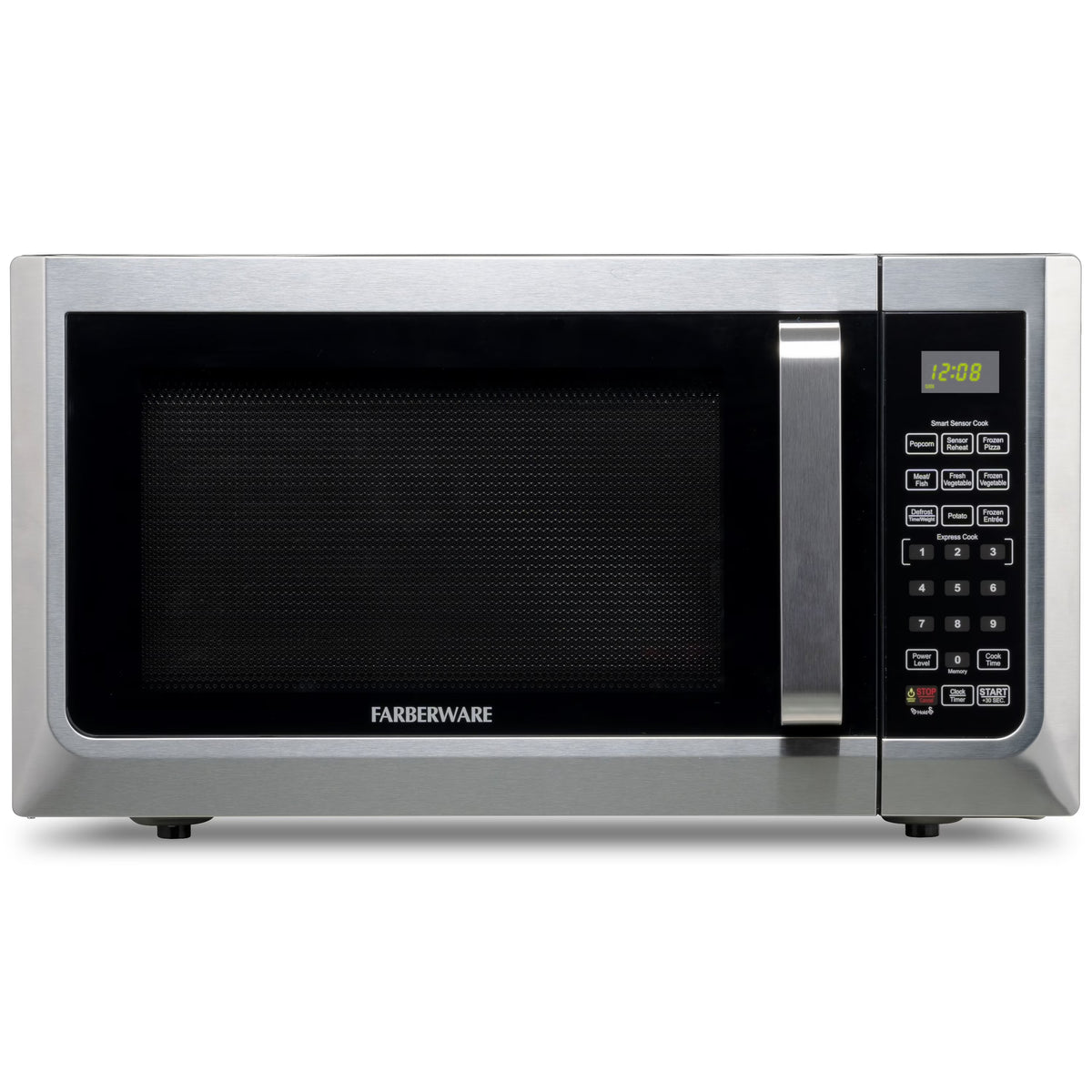 Farberware FMGZ09BKA 0.9 Cu. Ft. Microwave Oven, 900W, Digital Control, LED Display, 6 Cooking Presets, Black