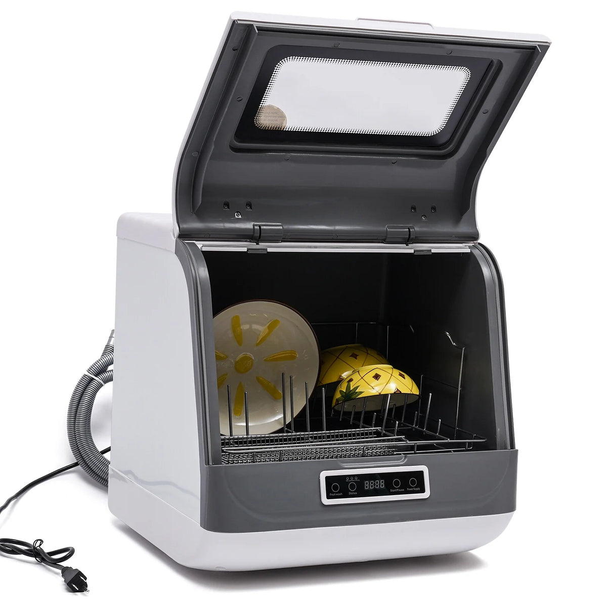 Mini Countertop Dishwasher Apartment Camper Compact Dishwasher 3 Programs 1200W