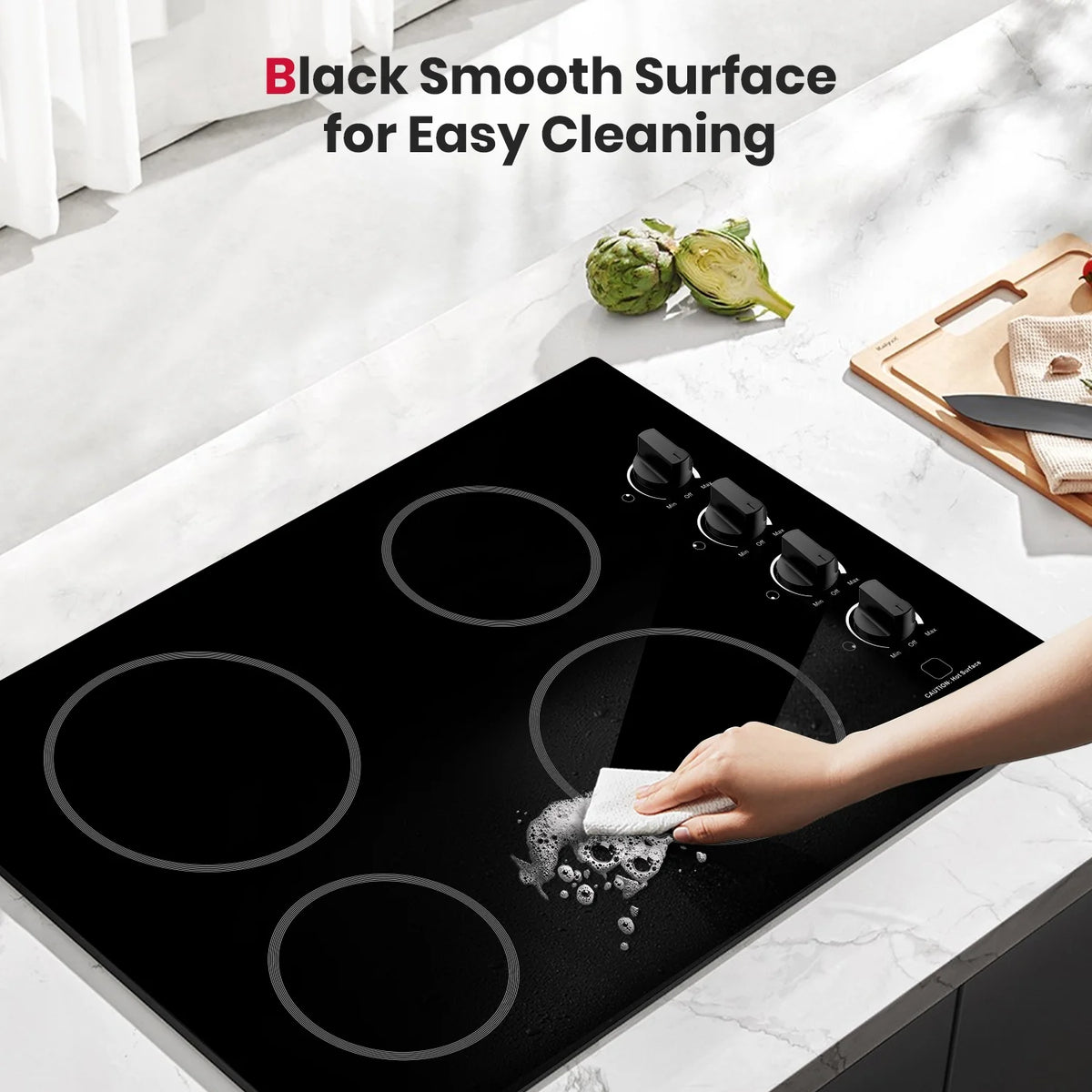 GASLAND Chef Pro 30 in Radiant Electric Cooktop with 4 Burners,  220V ETL Approved