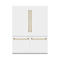 ZLINE Autograph Edition Refrigerator, White Matte & Gold