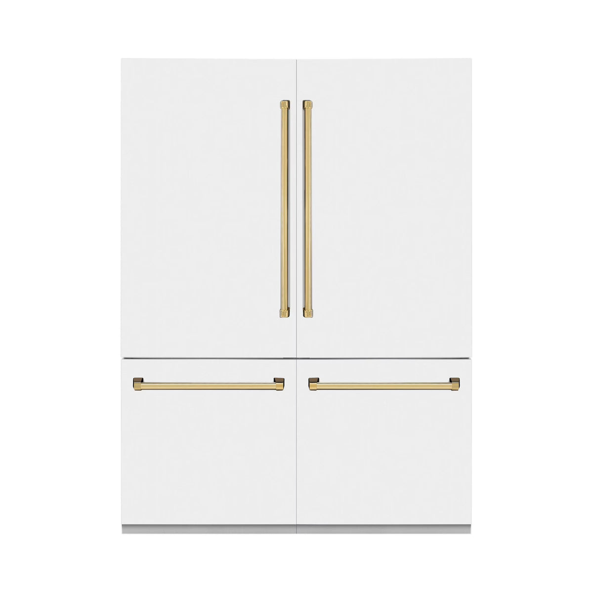 ZLINE Autograph Edition Refrigerator, White Matte & Gold