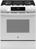 GE 30" Slide-In Front-Control Convection Gas Range with No Preheat Air Fry GGS600AVWW