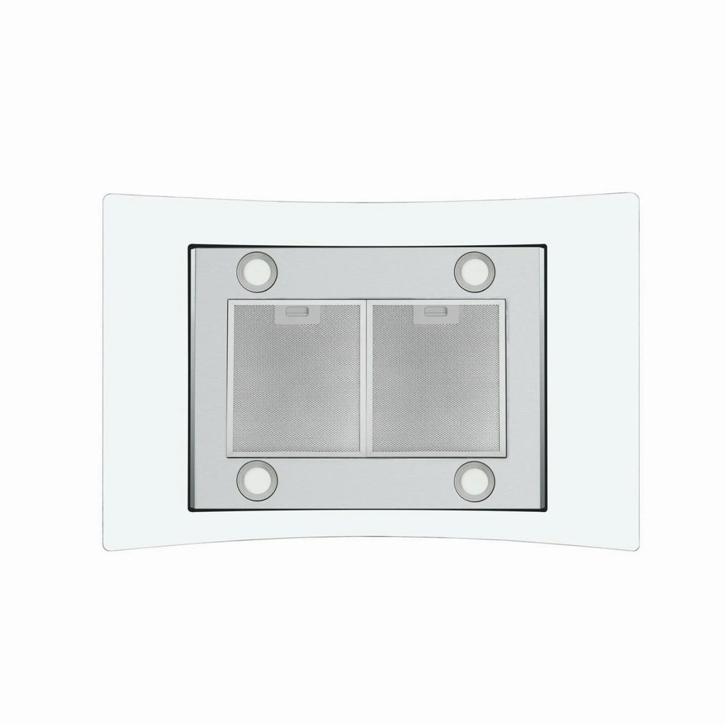 "Joeaonz 36"" Stainless Steel Island Mount Range Hood, Quiet 900CFM, 3-Speed Vent with Button Control and LED Bulb"