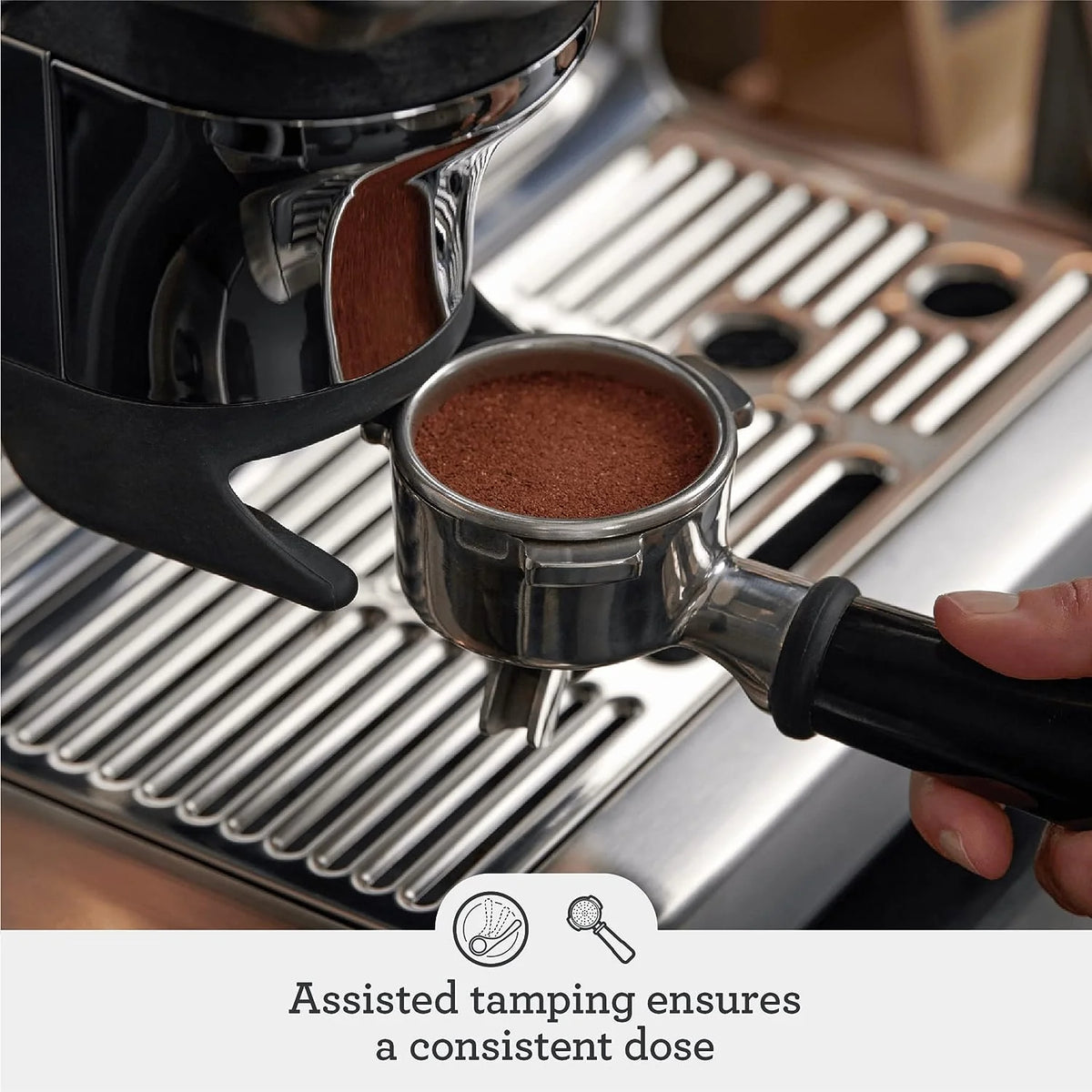 Breville Barista Express Impress Espresso Machine, 2 Liters - Black Truffle