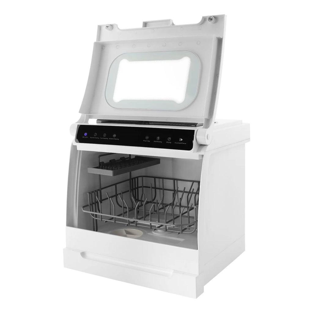 User-Friendly Dishwasher, Touchscreen Control with Visual Window, Top-Load Design with Sunken Handle, Easy for Elderly Users