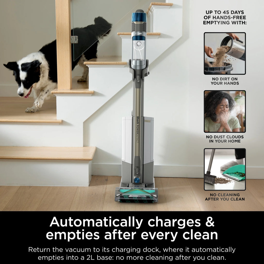 Shark PowerDetect Clean & Empty Cordless Stick Vacuum & Auto-Empty System, Powerful Suction, HEPA Filtration, Carpet & Hard Floor, Portable, IP3150
