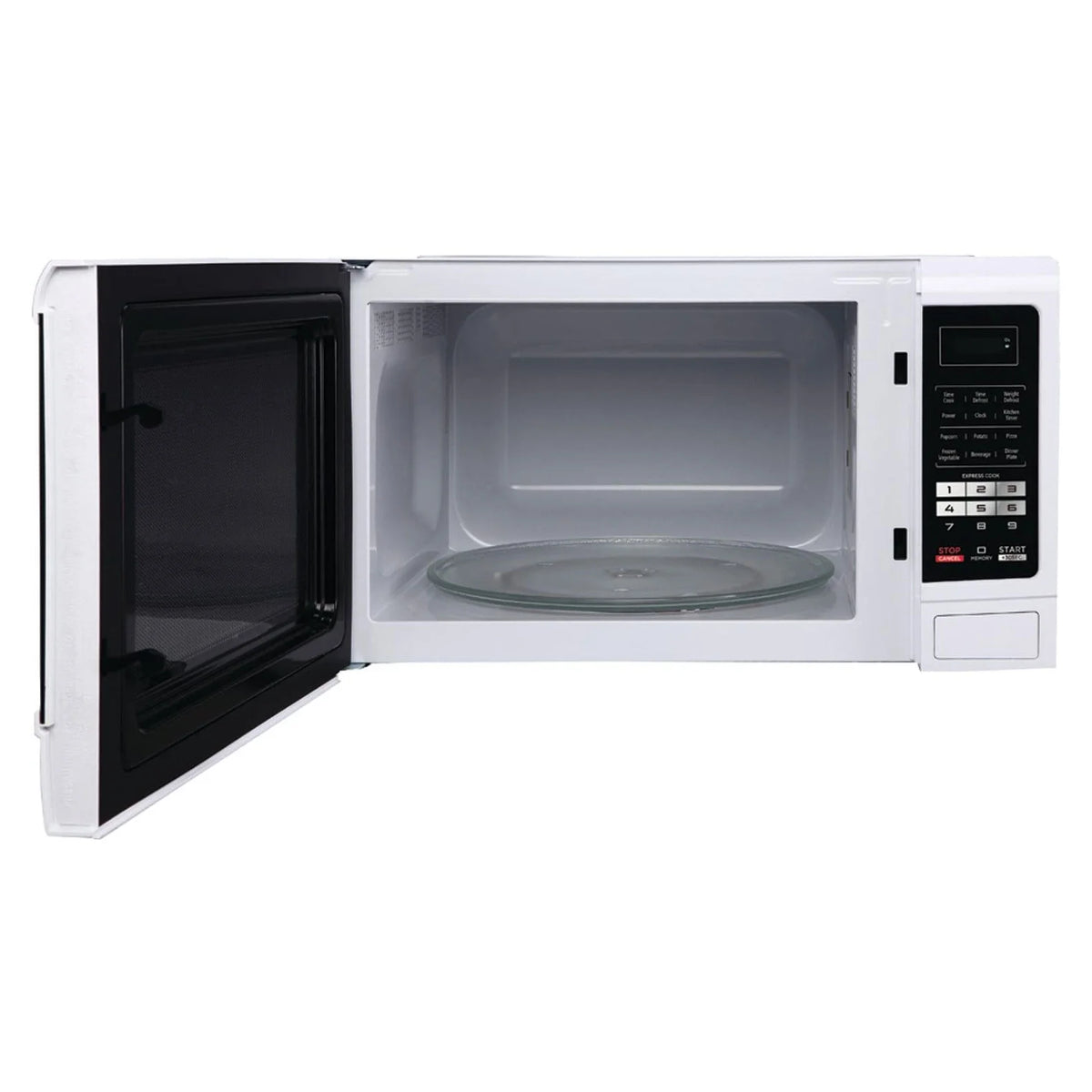Magic Chef 1.6 Cu. ft. 1100W Countertop Microwave Oven with Push-Button Door in Black, New