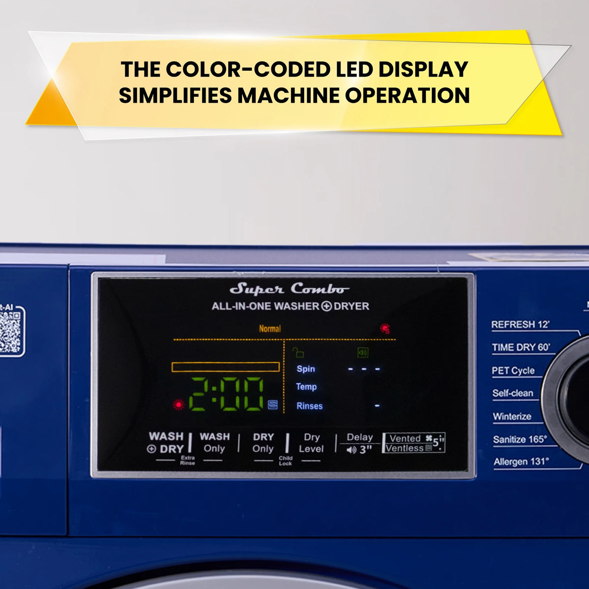 Equator 18 lbs White Combo Washer Dryer Version 3 with Sanitize Allergen Winterize