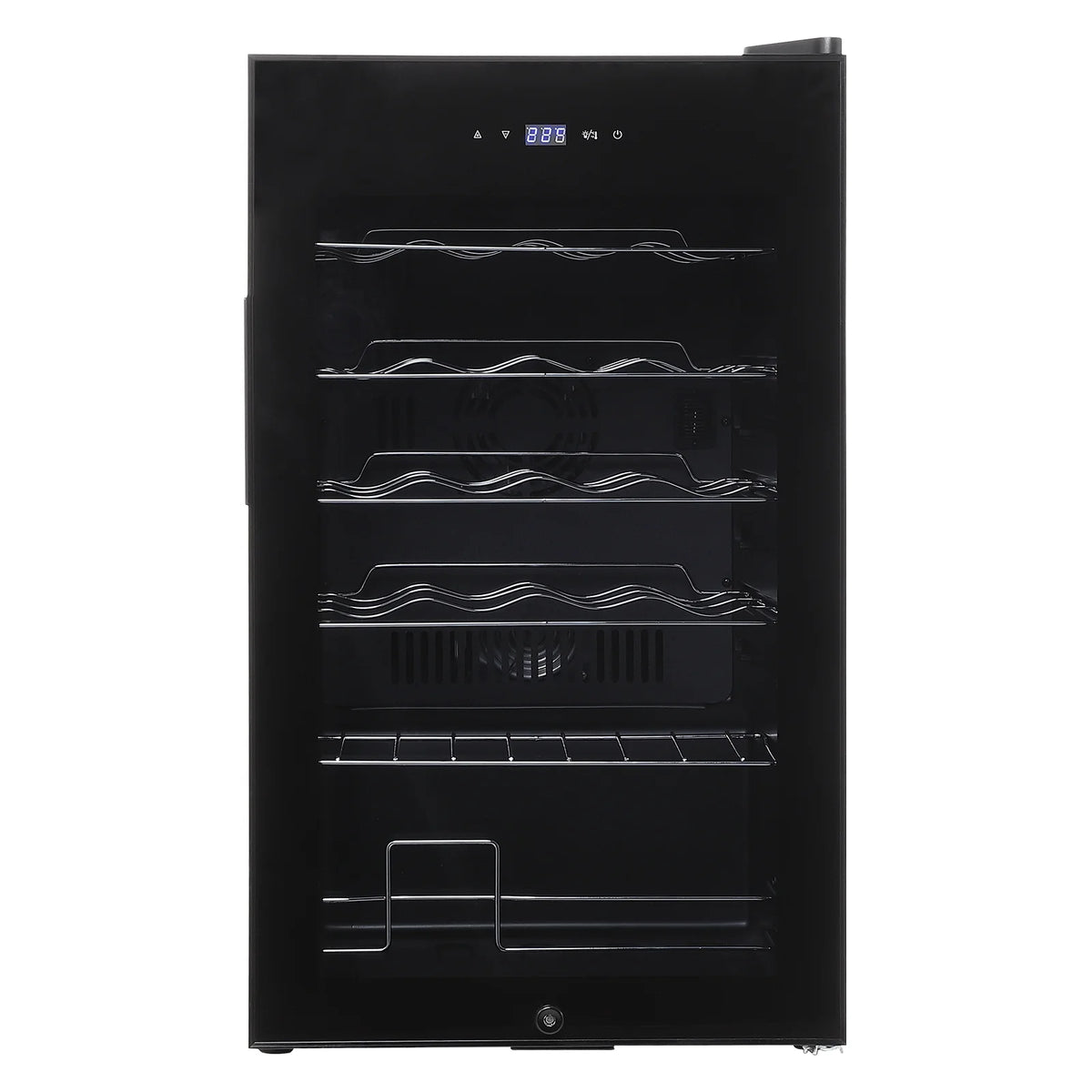 Garvee 24 Bottle Freestanding Wine Cooler Refrigerator with Glass Door for Bar, Party, Winery, Black