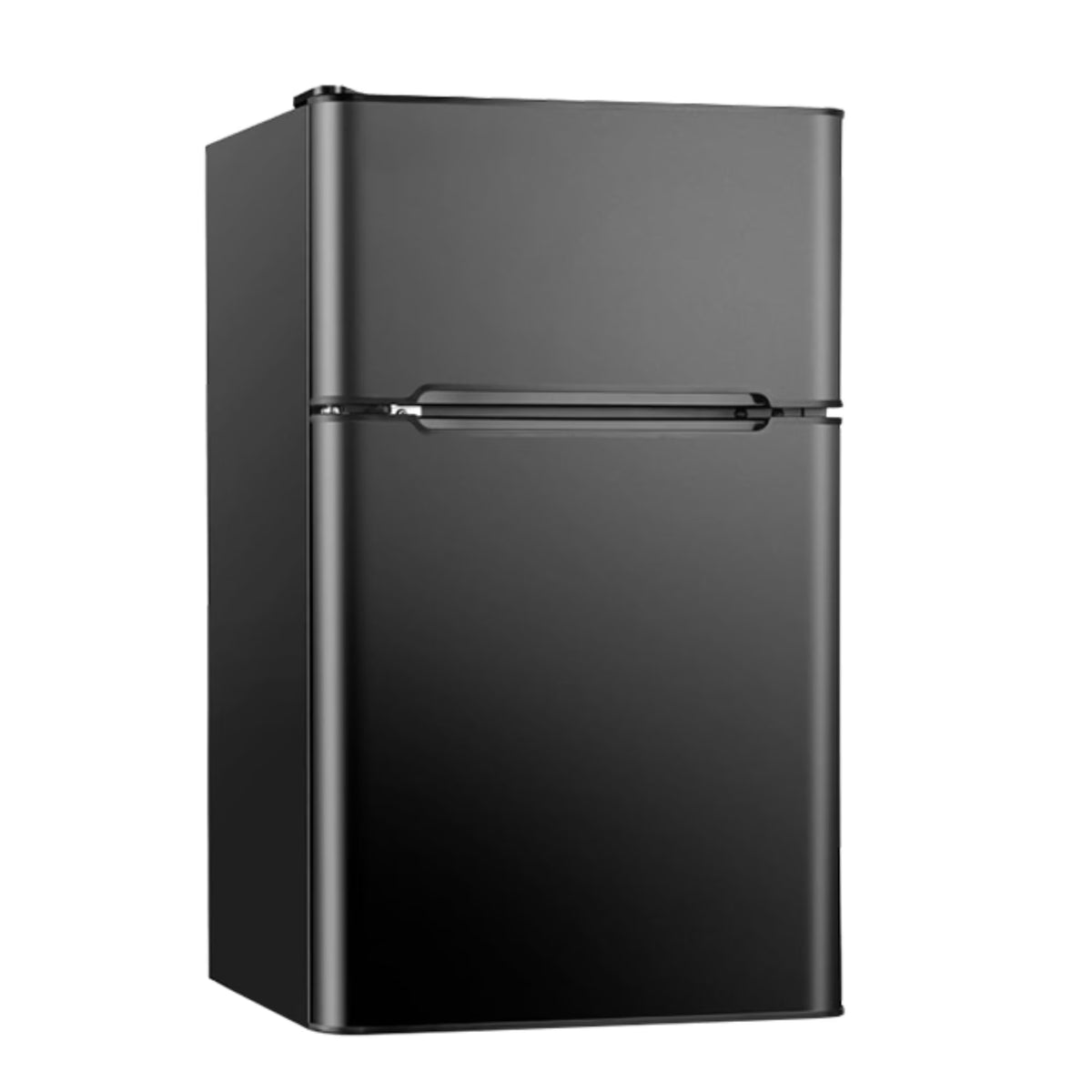 Simzlife 3.2 Cu ft Two Door Mini Refrigerator with Freezer, Compact Small Fridge Adjustable Removable Shelves, Sliver