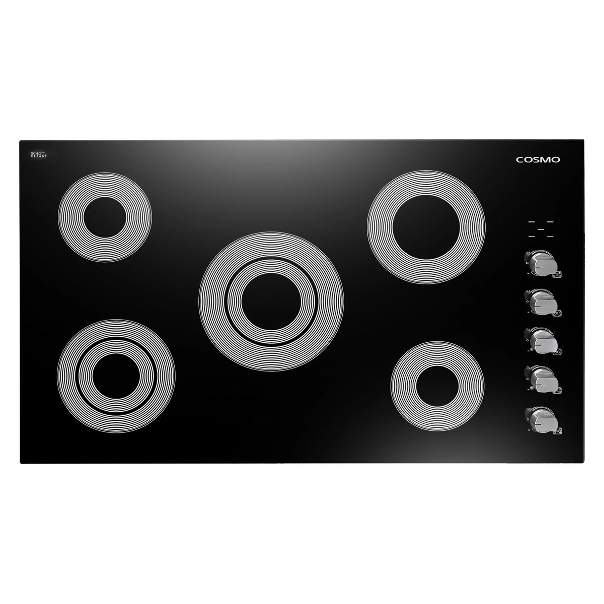 Cosmo 3 Piece Kitchen Appliance Package With 36" Electric Cooktop 24" Built-In Microwave Drawer 24" Single Electric Wall Oven Kitchen Appliance Bundles