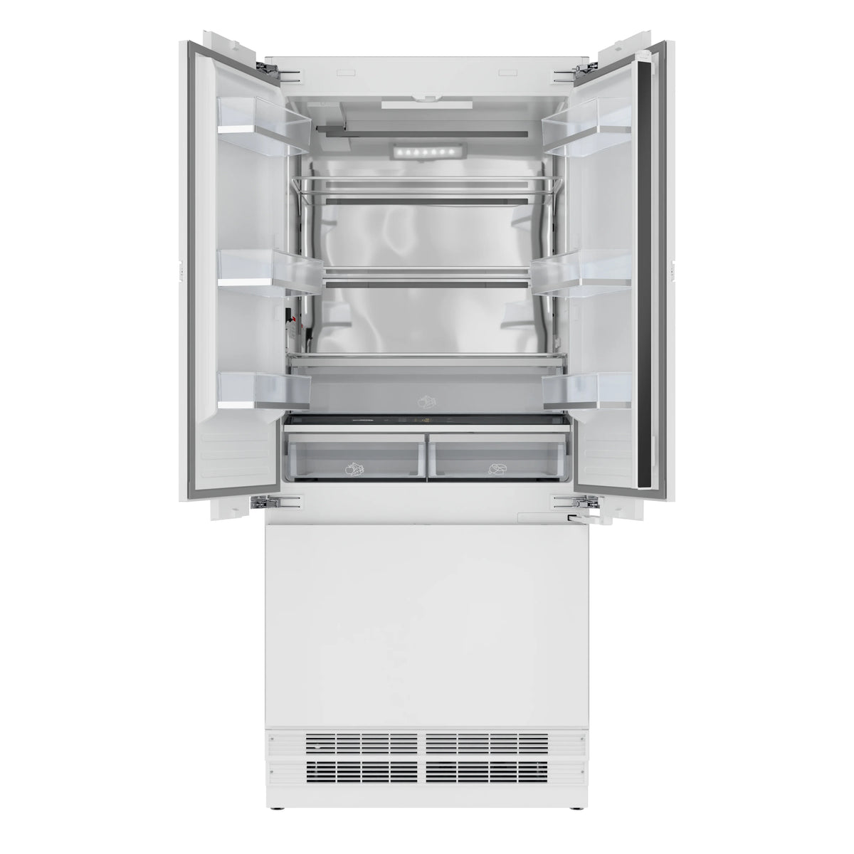 36 In. Panel Ready French Door Refrigerator With Ice maker, water dispenser, Frost Free . 19.6 total cubic feet