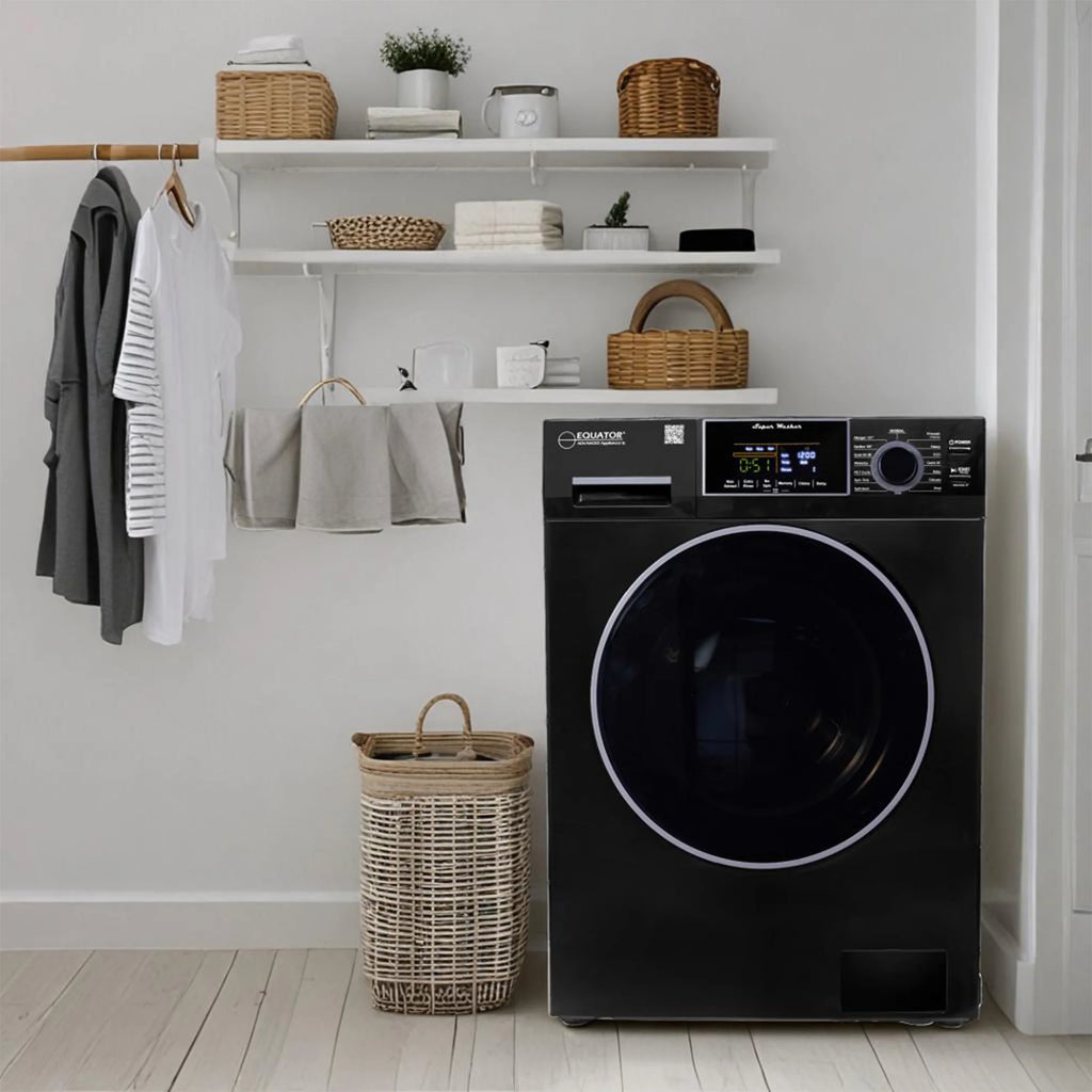 Equator 1.6 cu.ft./15 lbs Black 110V Front load Washer 15 programs + Pet Cycle