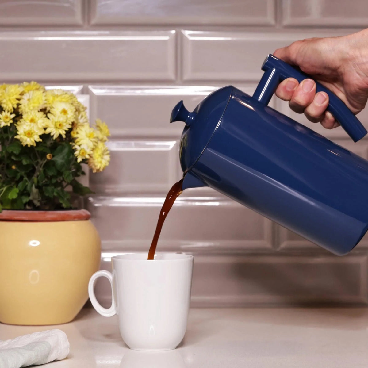 Frieling French Press, Snow White, 34 fl oz.