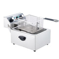 Electric Deep Fryer,Tank Stainless Steel Deep Fryer, Temperature Control, Countertop Fryer for Home Kitchen and Restaurant, 110V