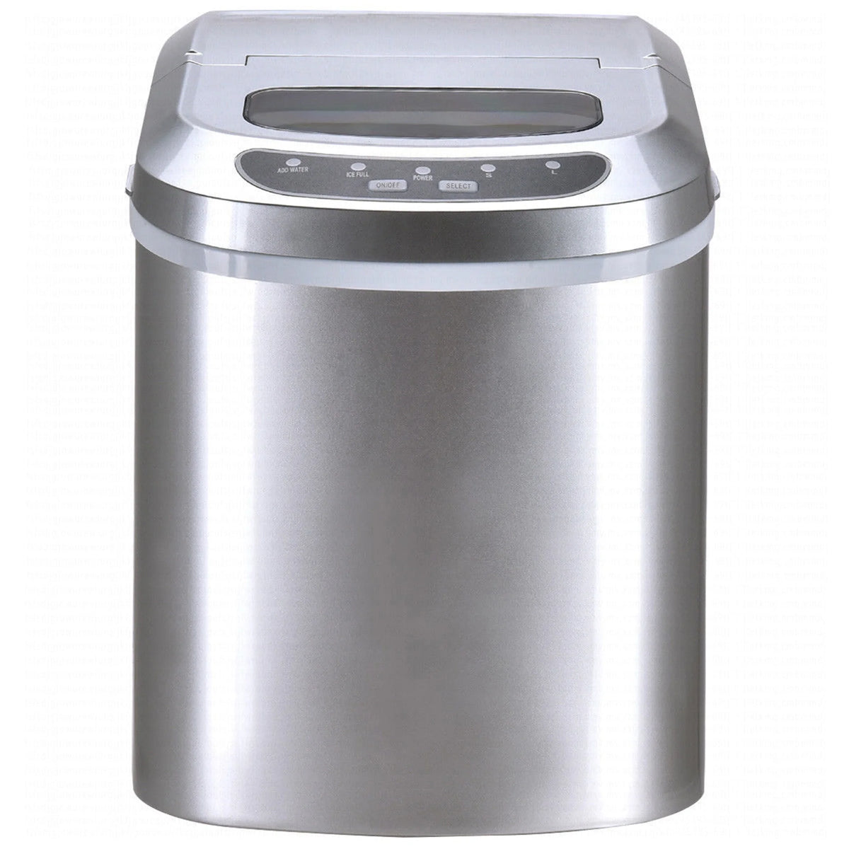 Costway Silver Portable Compact Electric Ice Maker Machine Mini Cube 26lb/Day