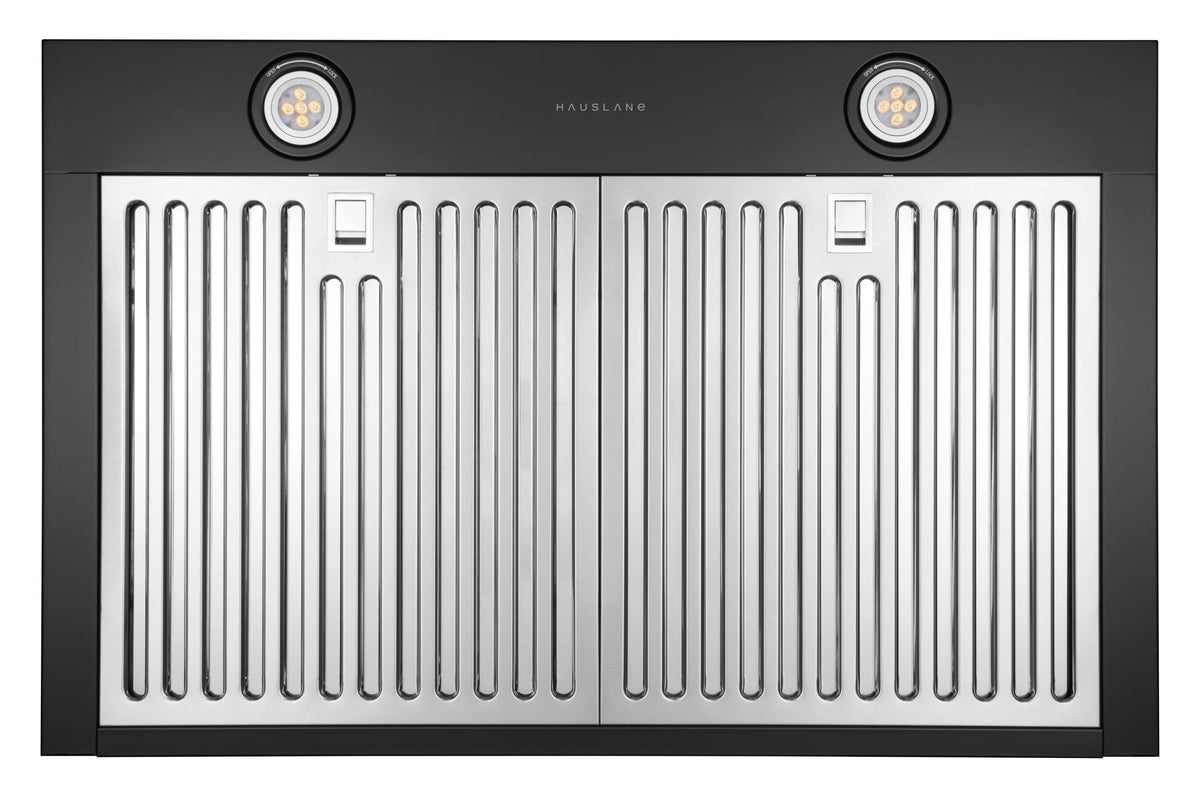 Hauslane Chef Series Pro Model WM-530 30" Convertible  Wall Mount Chimney Range Hood 120V in Matte Black