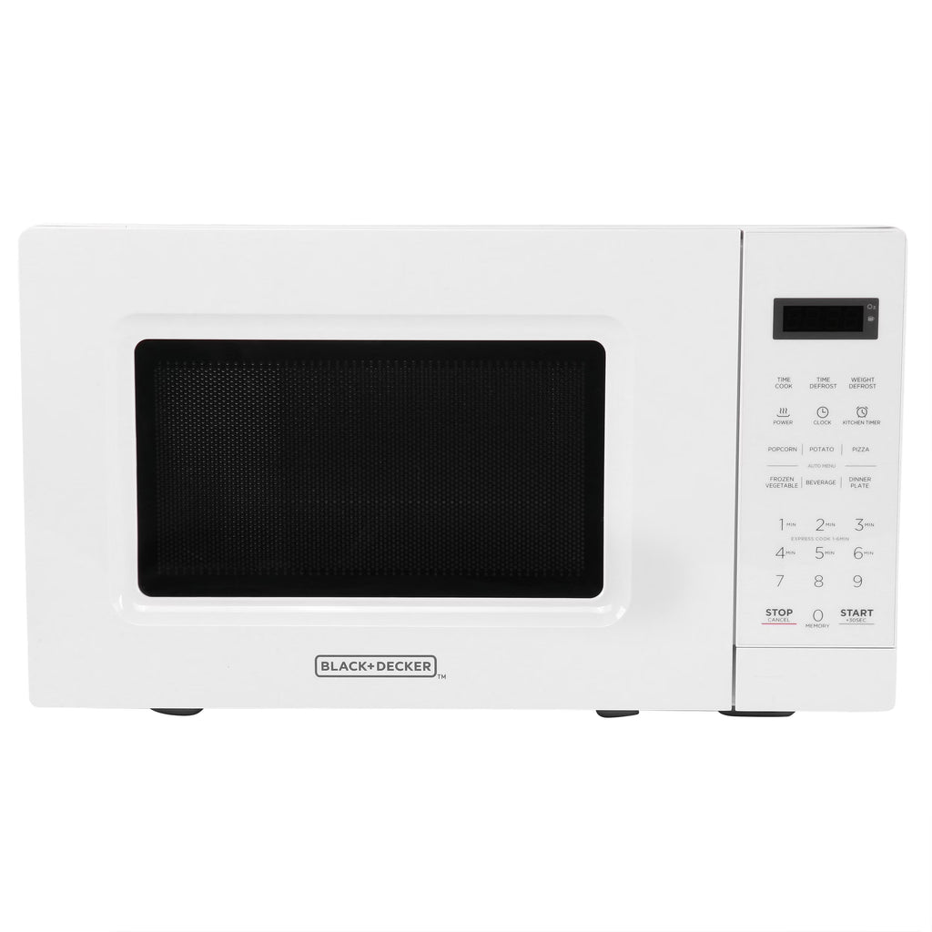 BLACK?Ӕ 0.7 cu ft Countertop Microwave Oven in White
