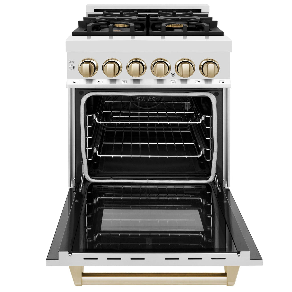 ZLINE KITCHEN AND BATH RAZ24CB professional gas range