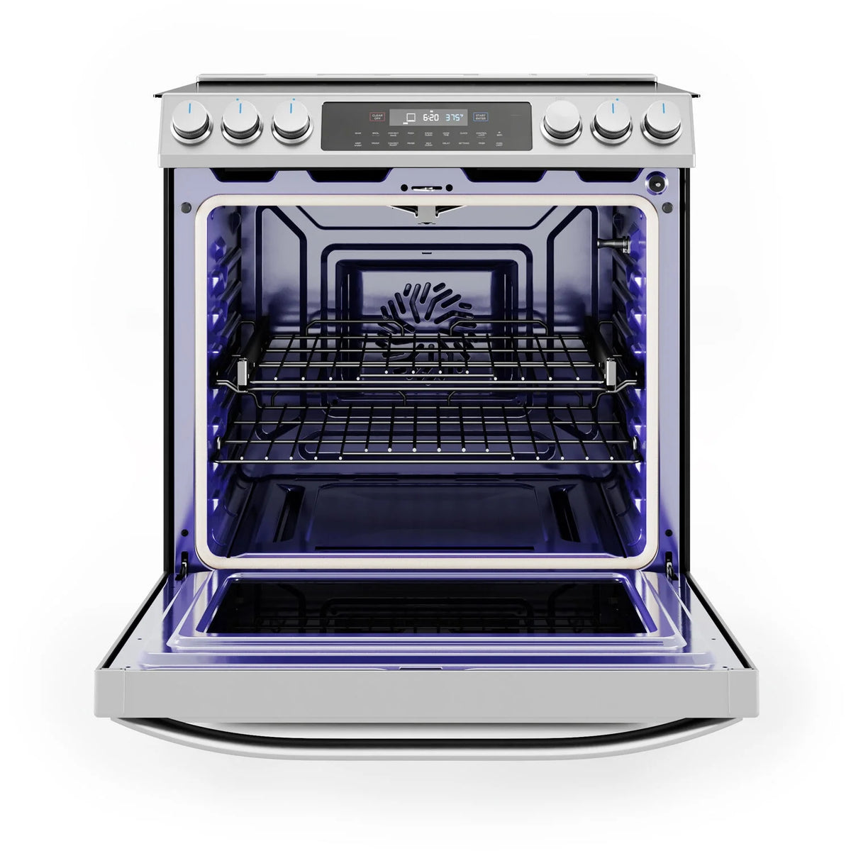 Midea 30-In Slide-In Electric Range with Wi-Fi Connectivity and Fan Convection, Stainless Steel,  MES30S2AST