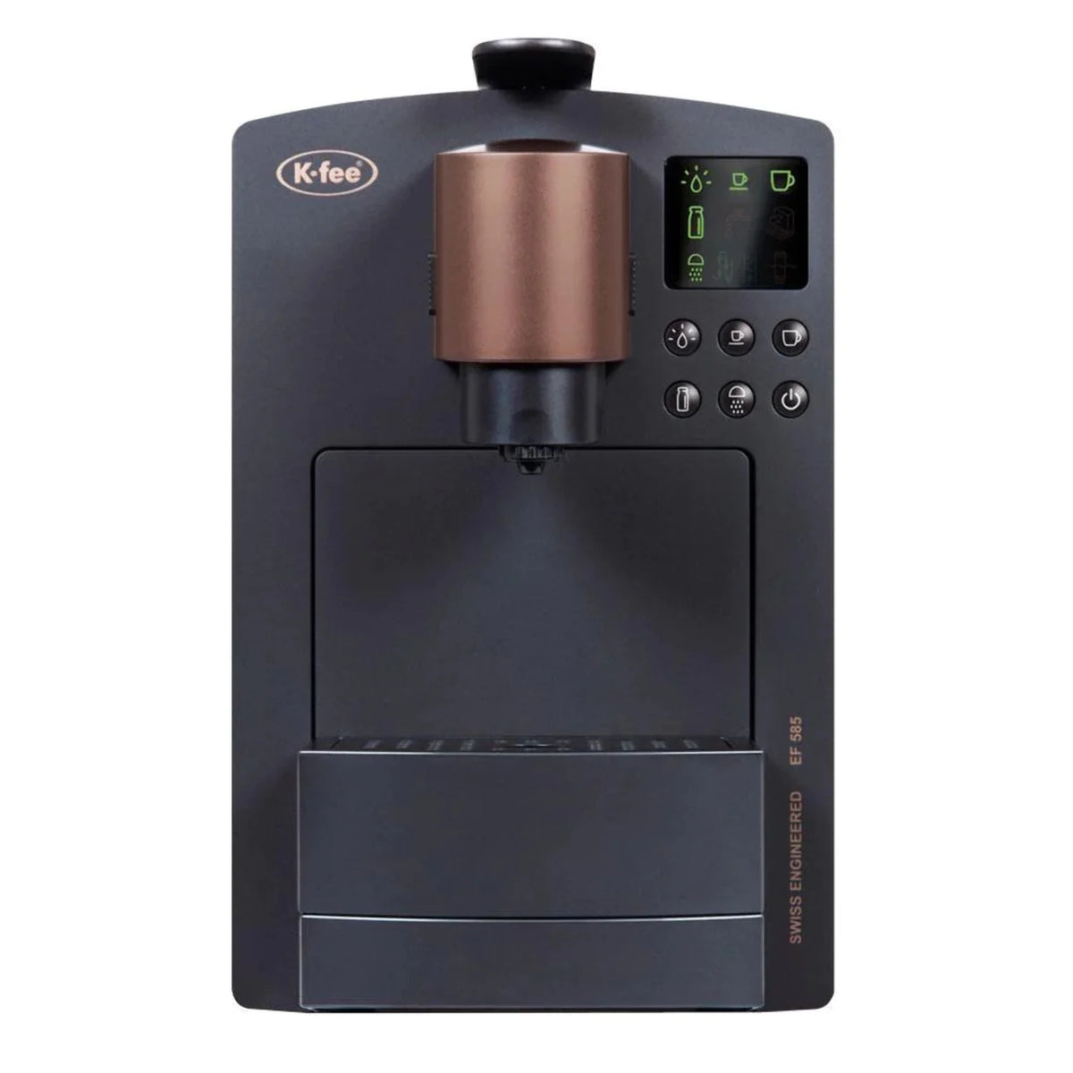 K-fee Grande 15-Bar, 1-Cup Black/Copper Espresso Machine