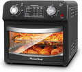 Plum Chef 13QT Air Fryer, 4-Slice Air Fryer Toaster Oven, Space Saving, Visible Window, Oil Free, 1500W, Black