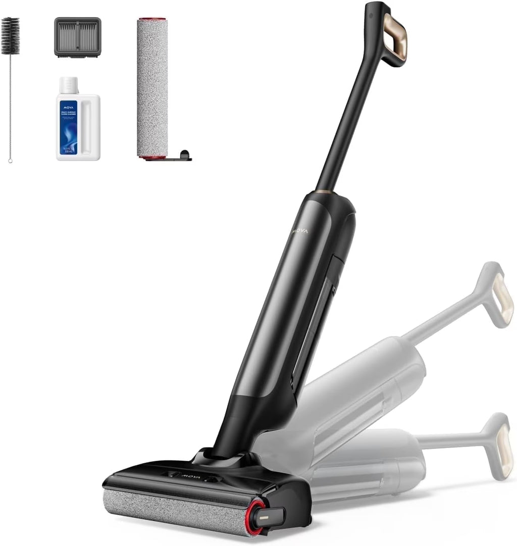 MOVA M10 Cordless Wet Dry Vacuum,Dual-Edge Self-Cleaning,18bar Suction,Zero-Tangle