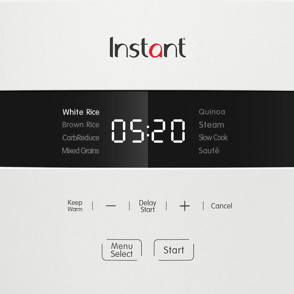 Instant 20-Cup Rice Cooker and Grain Multi-Cooker with 8 Cooking Presets and Carb Reducing Technology