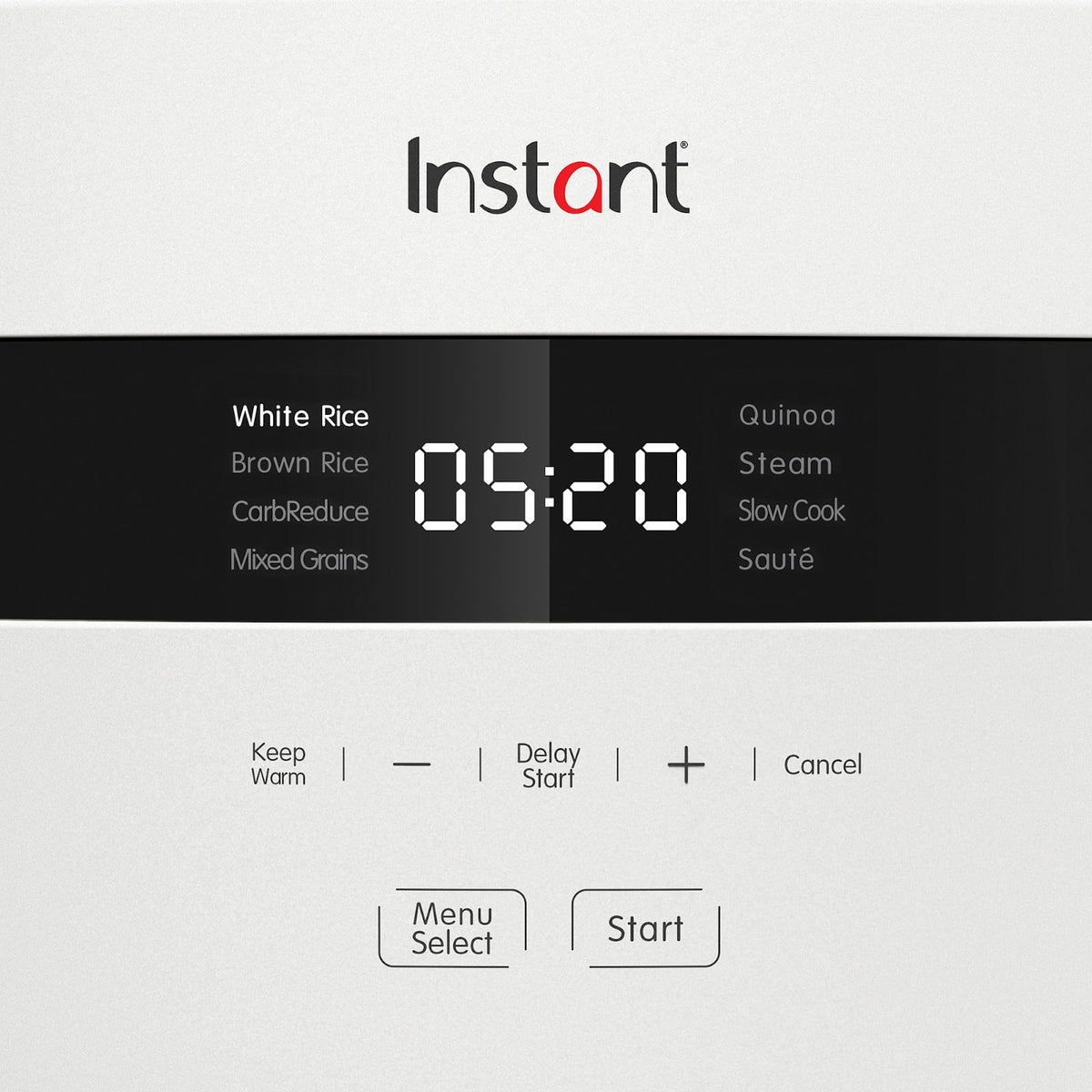 Instant 20-Cup Rice Cooker and Grain Multi-Cooker with 8 Cooking Presets and Carb Reducing Technology