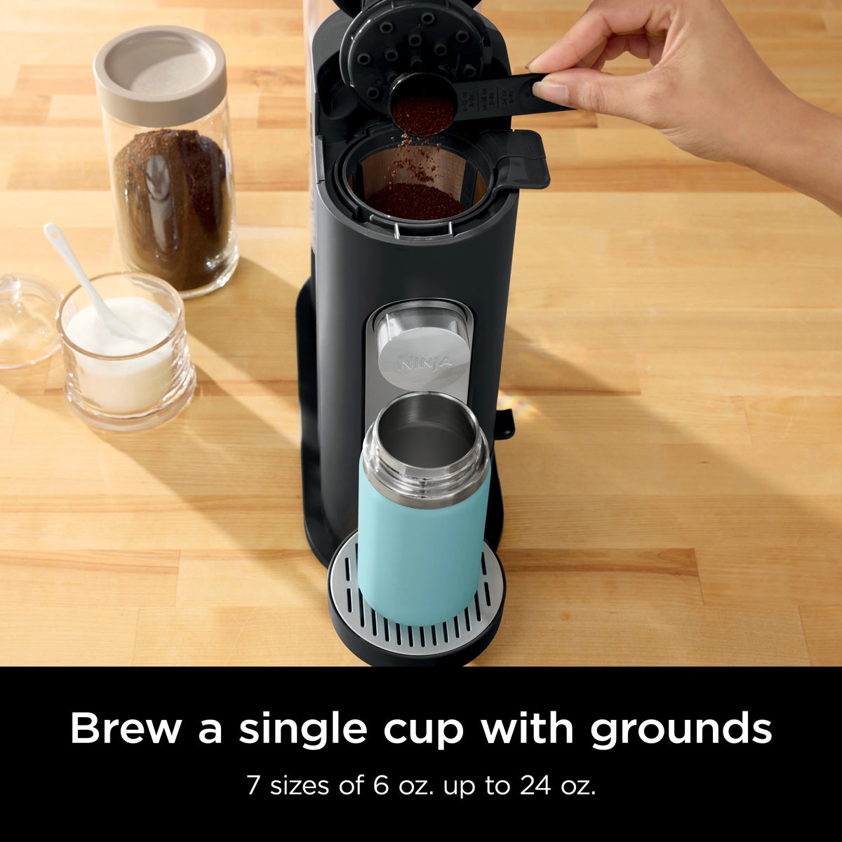 Ninja Pods & Grounds Single-Serve Coffee Brewer, Steam Grey