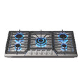 CASAINC 36" Recessed Natural Gas Cooktop with 5 Burners and Liquid Propane Conversion Kit, Stainless Steel