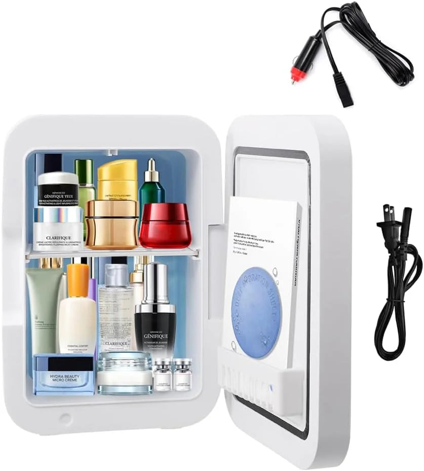 Skincare Fridge, 4L/6 Can Cosmetic Fridge for Bedroom, Office, Car