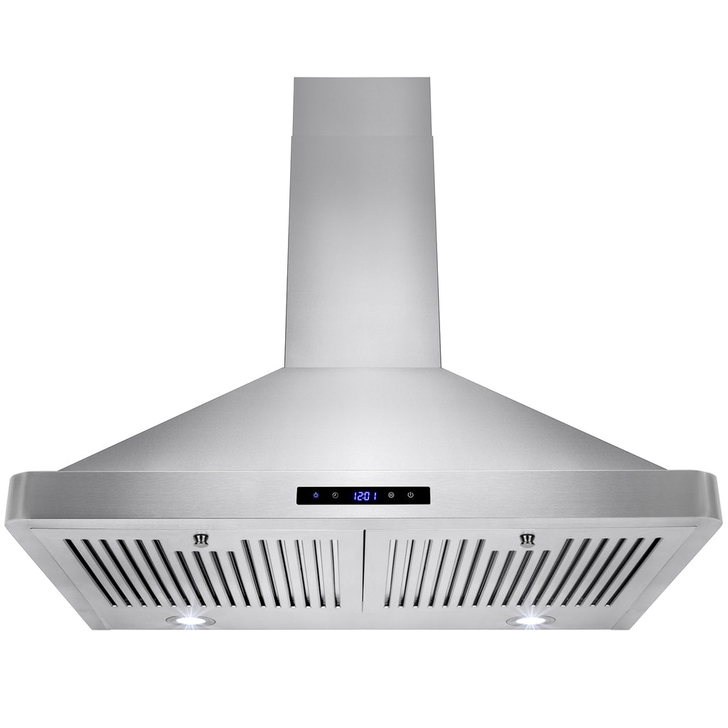AKDY 30" European Stainless Steel Wall Mount Range Hood with Touch Control Panel
