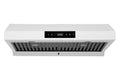 Hauslane | Chef Series PS18 30" Under Cabinet Range Hood, Matte White | 120V, Pro Performance, Touch Screen, LED Lamps, 3-Way Venting, Baffle Filters