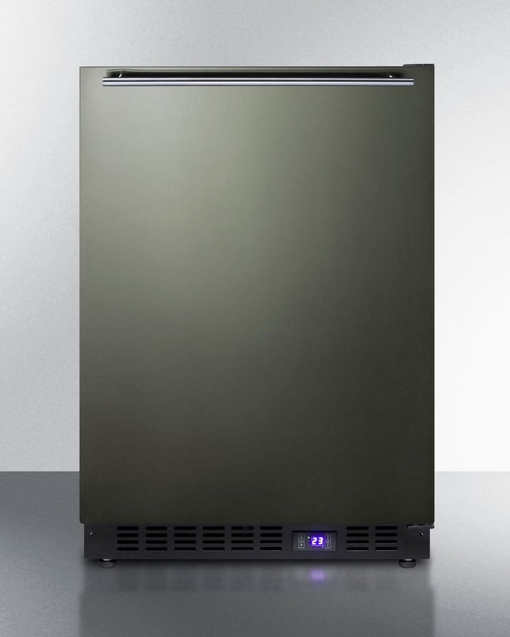 24" Wide Built-In All-Freezer With Icemaker- Black Stainless Steel