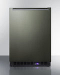 24" Wide Built-In All-Freezer With Icemaker- Black Stainless Steel